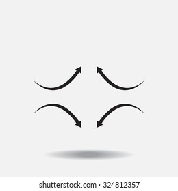 four arrows in different directions