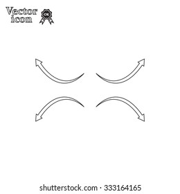four arrows in different directions