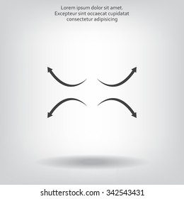 four arrows in different directions