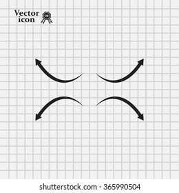 four arrows in different directions
