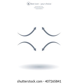 four arrows in different directions
