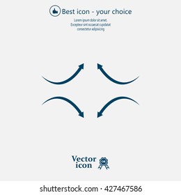 four arrows in different directions