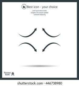 four arrows in different directions