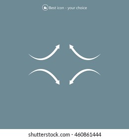 four arrows in different directions