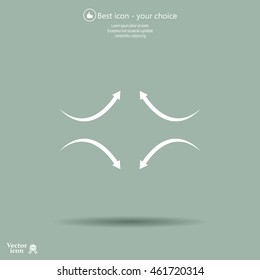 four arrows in different directions