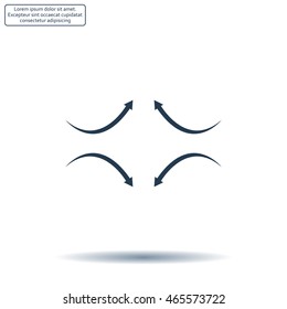 four arrows in different directions