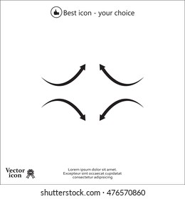 four arrows in different directions