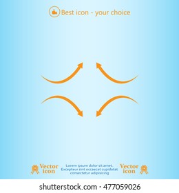 four arrows in different directions