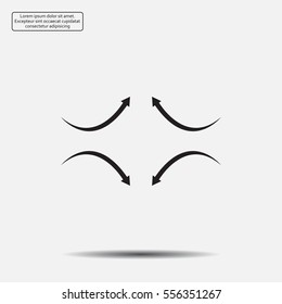 four arrows in different directions