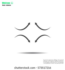 four arrows in different directions