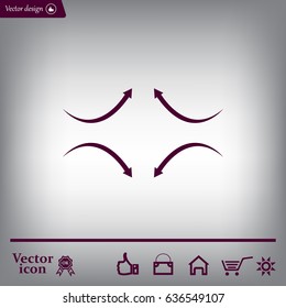 four arrows in different directions