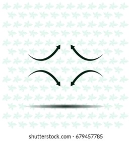 four arrows in different directions