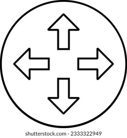 four arrows four arrows expand direction Outline
