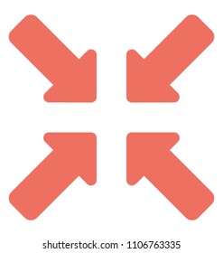 
Four arrows group pointing center, exit full screen icon
