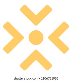 Four arrows group pointing center, exit full screen icon
