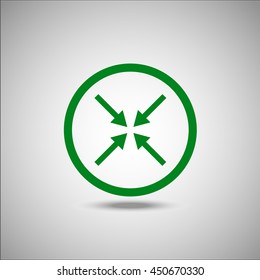 Four arrows Icon Vector. 