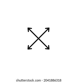 Vier Pfeile Symbol. Vektorgrafik für Grafikdesign, Web, UI, App.