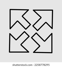 Four arrows Icon Vector. trendy style illustration on white background
