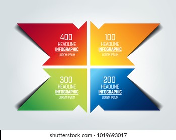Four arrows  infographic, chart, scheme, diagram.