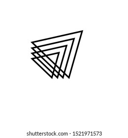 Four arrows on white background. icon