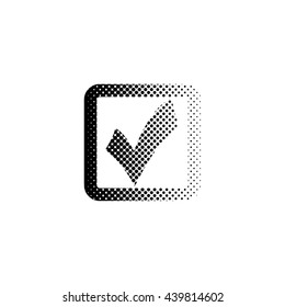 Four arrows pointing from the center - black vector icon;  halftone illustration