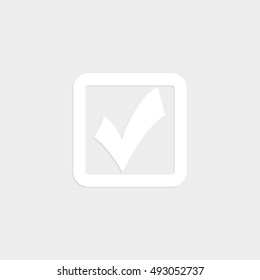 Four arrows pointing from the center - white vector  icon with shadow