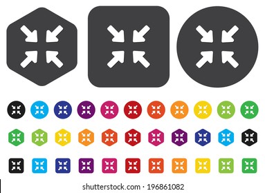 Four arrows pointing into the center