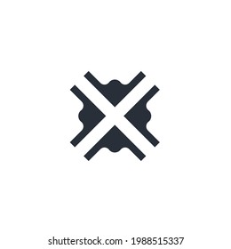 Four arrows pointing towards the center. Squeeze, compression. Vector illustration isolated on white background.