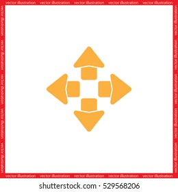 four arrows vector illustration