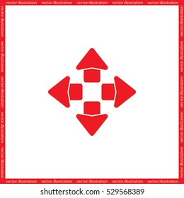 four arrows vector illustration