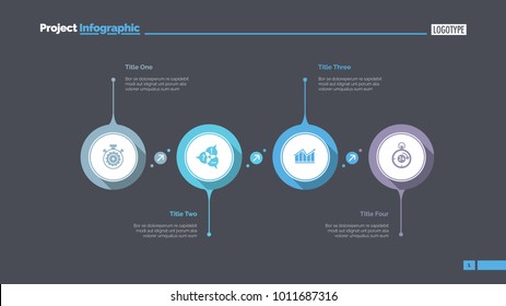 Four Aspects Flowchart Slide Template