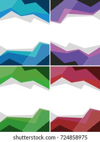 Four background design with different colors illustration