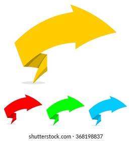 Four Background Dynamic Vector Arrows 