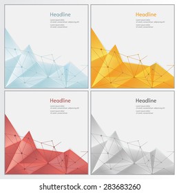 Four background for presentation slides. Vector illustration.