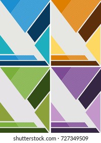 Four background template with four different colors illustration