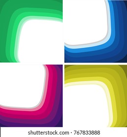 Cuatro plantillas de fondo en una ilustración de colores diferentes