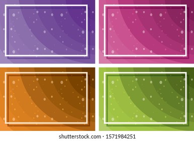 Four background templates in different colors illustration