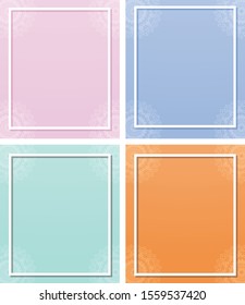 Four background templates with mandala patterns illustration