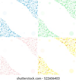 Four Backgrounds with colorful bubbles for your funny design.