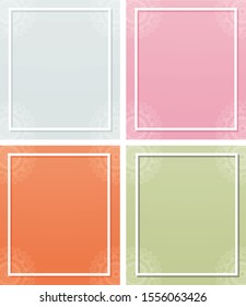 Four backgrounds with mandala patterns illustration