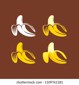 Four banana logos