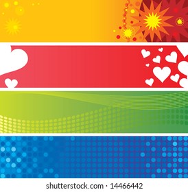 four banner backgrounds