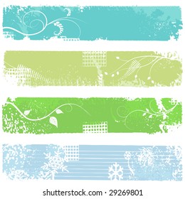 four banners - vector set
