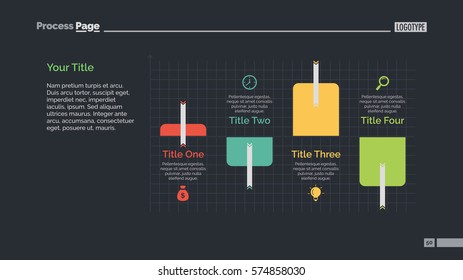 Four Bars Chart Slide Template