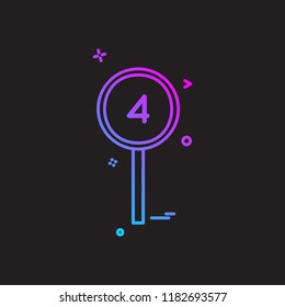 four batsman short icon vector design