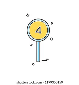 four batsman short icon vector design