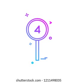 four batsman short icon vector design