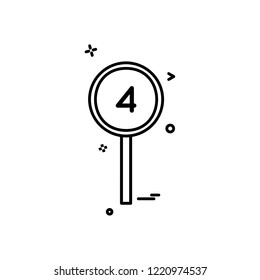 four batsman short icon vector design
