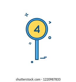 four batsman short icon vector design
