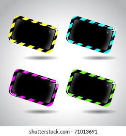 Four beautiful construct color illustration.